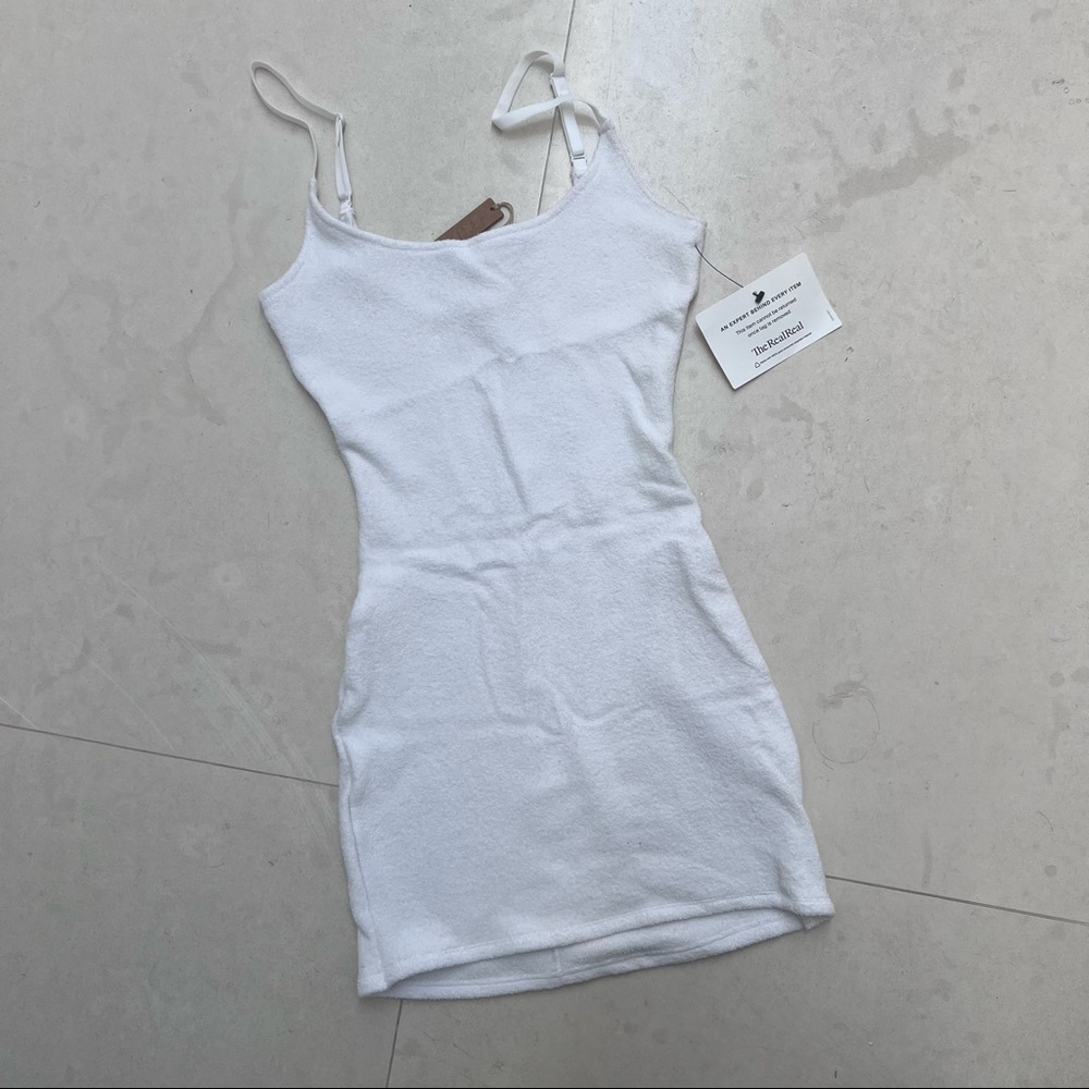 Skims White Terry Slip Dress